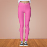 Leggings Color sólido rosa caliente<br><div class="desc">Color sólido rosa caliente</div>