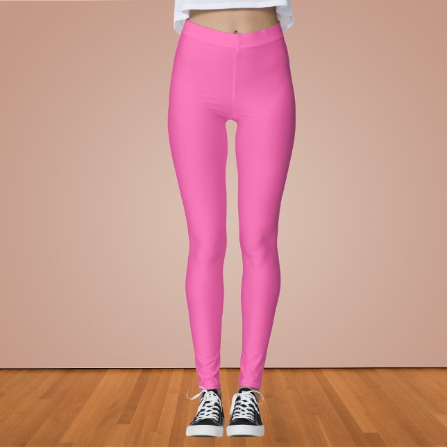 Leggings Color sólido rosa caliente (Subido por el creador)