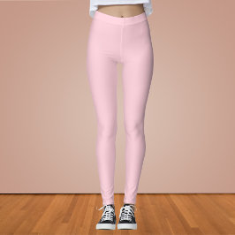 Leggings Color sólido rosa milenal
