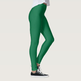 Leggings Color sólido verde de botella | Clásica | Elegante