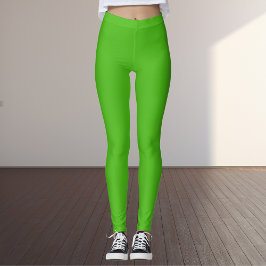 Leggings Color sólido verde Kelly