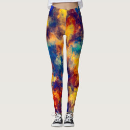 Leggings Color Splash Azul Rojo Amarillo Verde azulado mult