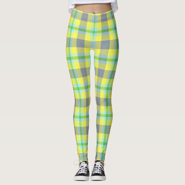 Leggings color verde y amarillo (Anverso)
