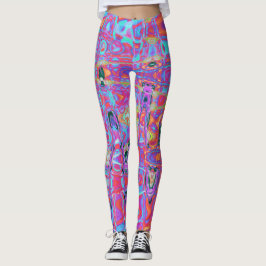 Leggings Colores abstractos cósmicos de arcoíris ondas retr