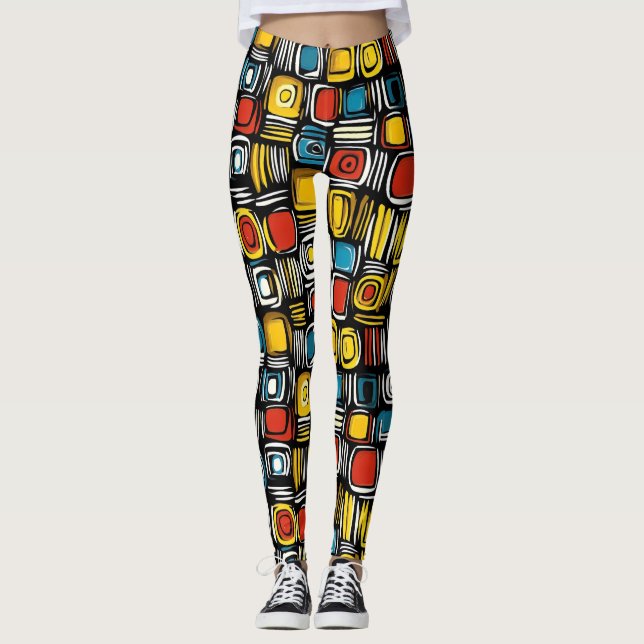 Leggings Colores abstractos Psicodélicos (Anverso)