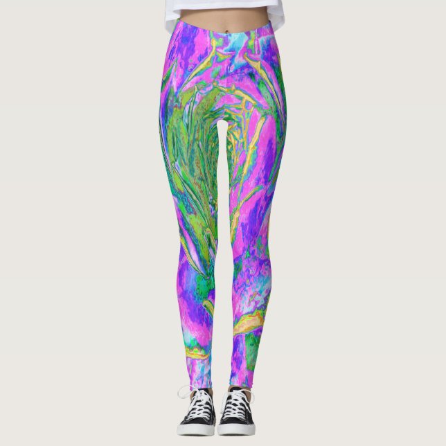 Leggings Colores arcoiris Fiesta Suculento Sedum Rosette (Anverso)