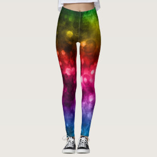 Leggings Colores arcoiris Resumen Diseño bokeh