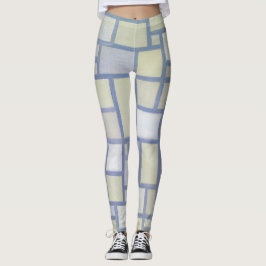 Leggings Colores brillantes Líneas grises | Piet Mondrian |