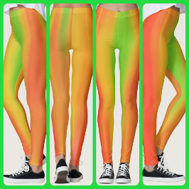 Leggings Colores Cítricos Brillantes Naranja Amarillo Verde