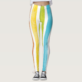 Leggings Colores de agua Iris Rayas Coloridas Verano