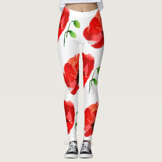 Leggings Colores de agua originales de la amapola