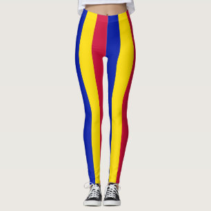 Leggings Colores de bandera nacional de Andorra a rayas ver
