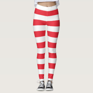Leggings Colores de bandera nacional de Austria con franjas