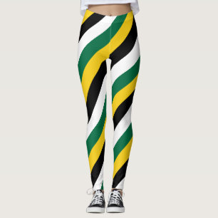 Leggings Colores de bandera nacional de Dominica en diagona
