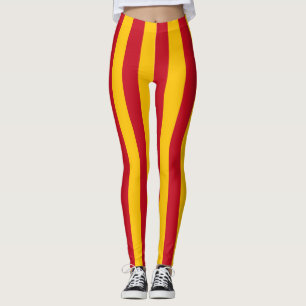 Leggings Colores de bandera nacional de España con tiras ve