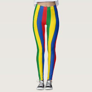 Leggings Colores de bandera nacional de Etiopía con bandas