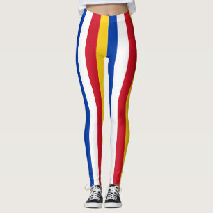 Leggings Colores de bandera nacional de Filipinas con franj