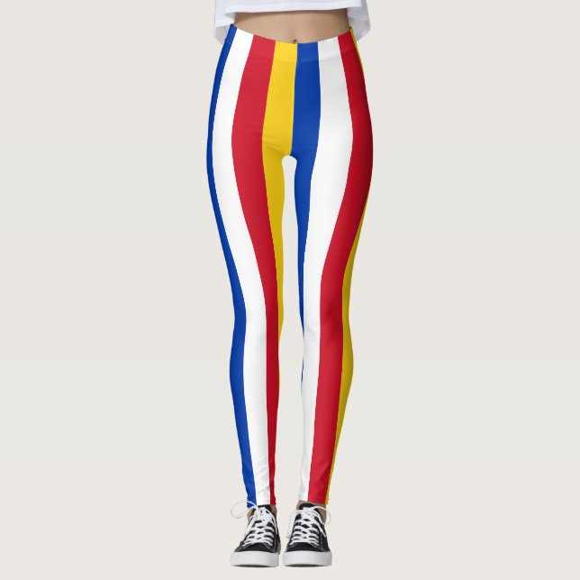 Leggings Colores de bandera nacional de Filipinas con franj (Anverso)