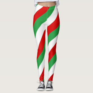 Leggings Colores de bandera nacional de Irán a rayas diagon