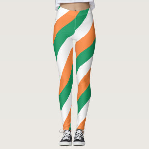 Leggings Colores de bandera nacional de Irlanda diagonales 