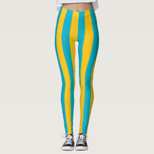 Leggings Colores de bandera nacional de Kazajistán con tira