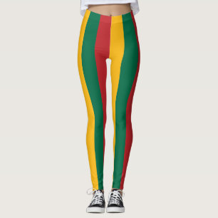 Leggings Colores de bandera nacional de Lituania con tiras 