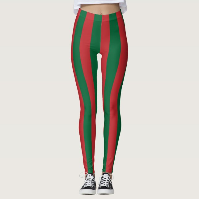 Leggings Colores de bandera nacional de Marruecos con franj (Anverso)
