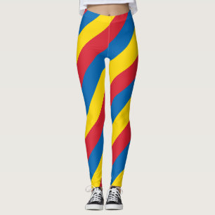Leggings Colores de bandera nacional de Mongolia diagonales