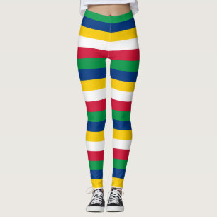 Leggings Colores de bandera nacional de Namibia con franjas