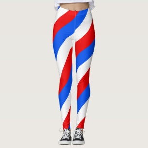 Leggings Colores de bandera nacional de Puerto Rico en diag