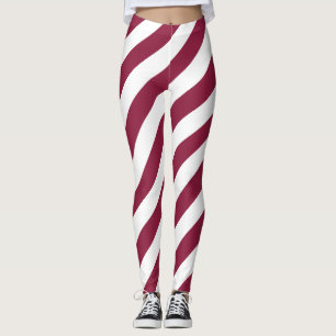 Leggings Colores de bandera nacional de Qatar en diagonal r