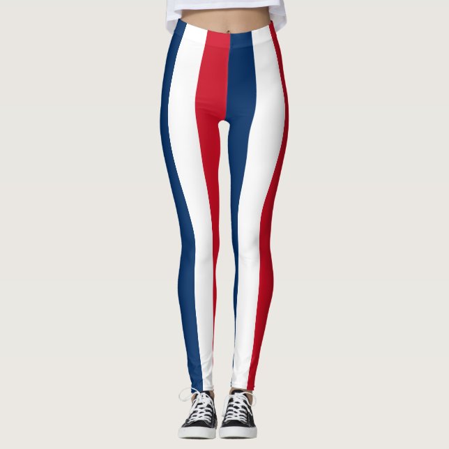 Leggings Colores de bandera nacional de República Dominican (Anverso)