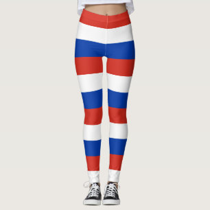 Leggings Colores de bandera nacional de Rusia con franjas h