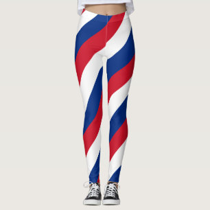 Leggings Colores de bandera nacional de Samoa a rayas diago