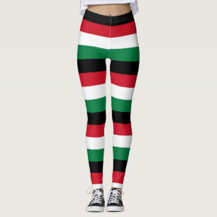 Leggings Colores de bandera nacional de Siria con franjas h