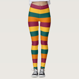 Leggings Colores de bandera nacional de Sri Lanka con franj