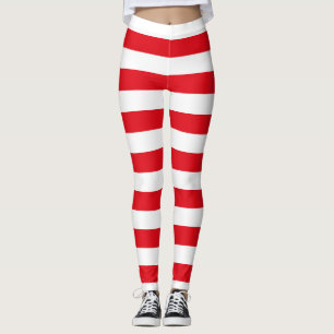 Leggings Colores de bandera nacional de Turquía con franjas