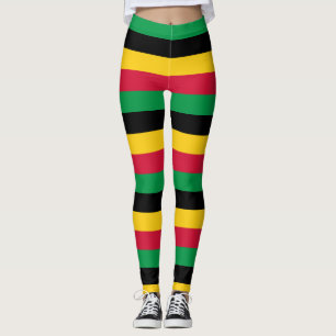 Leggings Colores de bandera nacional de Vanuatu en franja h