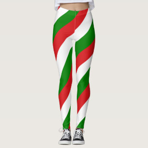 Leggings Colores de bandera nacional omaní en diagonal raya