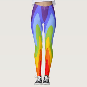 Leggings Colores de Chakras / Arcoiris - olas altas