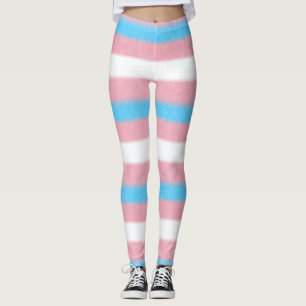 Leggings Colores de colores de la bandera del orgullo trans