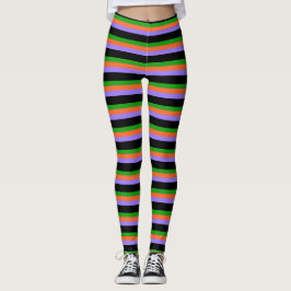 Leggings Colores de Halloween Piernas a rayas