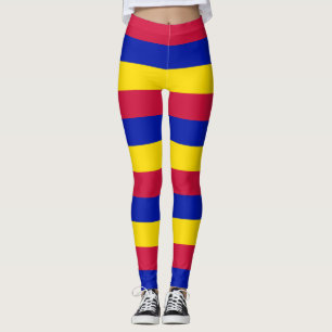 Leggings Colores de la bandera nacional de Andorra con band