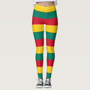 Leggings Colores de la bandera nacional de Camerún franjas 
