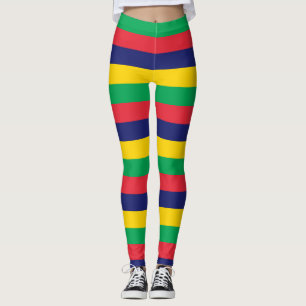 Leggings Colores de la bandera nacional de Mauricio con ban