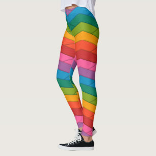 Leggings Colores de las piernas desnudas del arcoiris