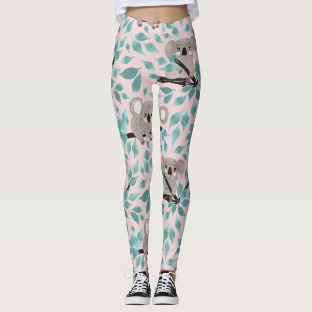 Leggings Colores del agua del oso Koala (Anverso)