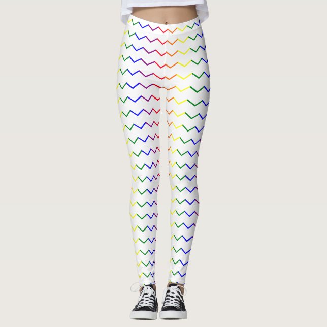 Leggings Colores del orgullo zigzag (Anverso)