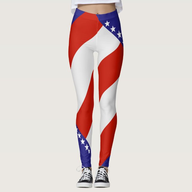 Leggings colores del polaina-personalizado de la bandera (Anverso)