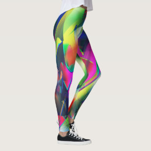 Leggings Colores extravagantes de formas abstractas y osten